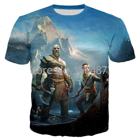 God of War 3D Print Character T-Shirt