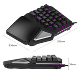 LED Backlight Single Hand Professional Gaming Keyboard