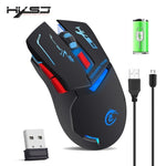 HXSJ M10 Wireless 2400dpi 7 Color Backlight Gaming Mouse