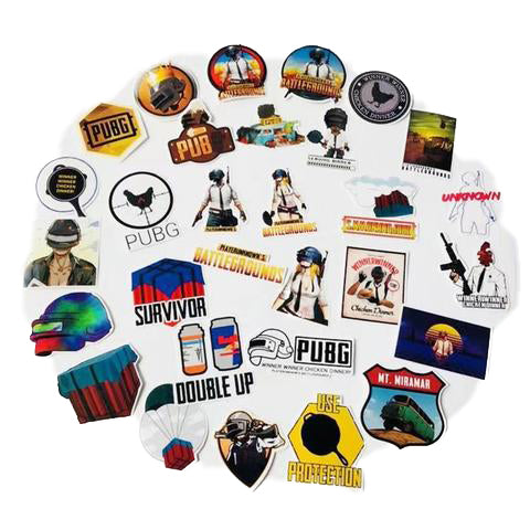 PUBG 30Pcs/set Stickers For Skateboard Laptop