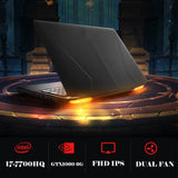 Feed Me 15.6'' Intel I7-7700HQ  Nvidia GTX1060 DDR5 6GB Video Card Gaming Laptop