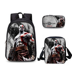 God of War Kratos 3 Pcs/Set Backpack