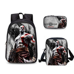 God of War Kratos 3 Pcs/Set Backpack