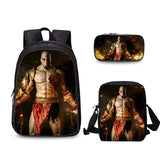God of War Kratos 3 Pcs/Set Backpack