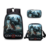 God of War Kratos 3 Pcs/Set Backpack
