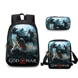 God of War Kratos 3 Pcs/Set Backpack