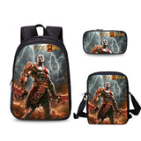 God of War Kratos 3 Pcs/Set Backpack