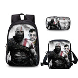 God of War Kratos 3 Pcs/Set Backpack