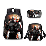 God of War Kratos 3 Pcs/Set Backpack