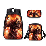 God of War Kratos 3 Pcs/Set Backpack