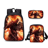 God of War Kratos 3 Pcs/Set Backpack