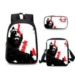 God of War Kratos 3 Pcs/Set Backpack
