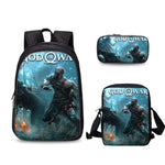 God of War Kratos 3 Pcs/Set Backpack