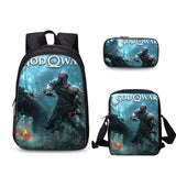 God of War Kratos 3 Pcs/Set Backpack