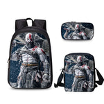 God of War Kratos 3 Pcs/Set Backpack