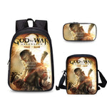 God of War Kratos 3 Pcs/Set Backpack