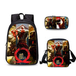 God of War Kratos 3 Pcs/Set Backpack