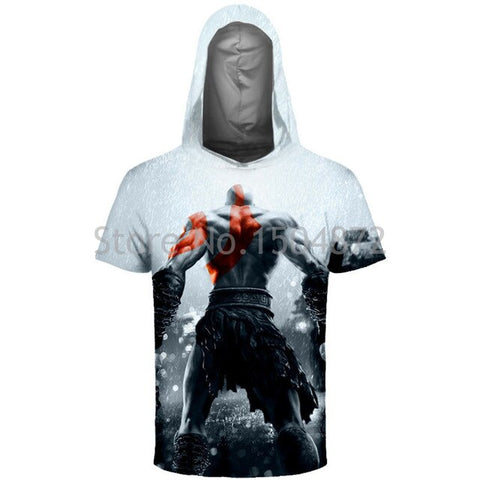 God Of War Kratos Short Sleeve Hoodies
