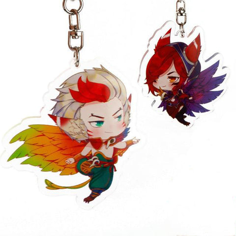 Xayah and RAKAN Key Rings